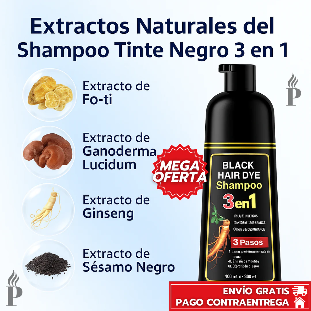 Oferta Especial 3x1: Anti Canas™ - Shampoo Tinte Nutritivo Anti-Canas de Efecto Inmediato