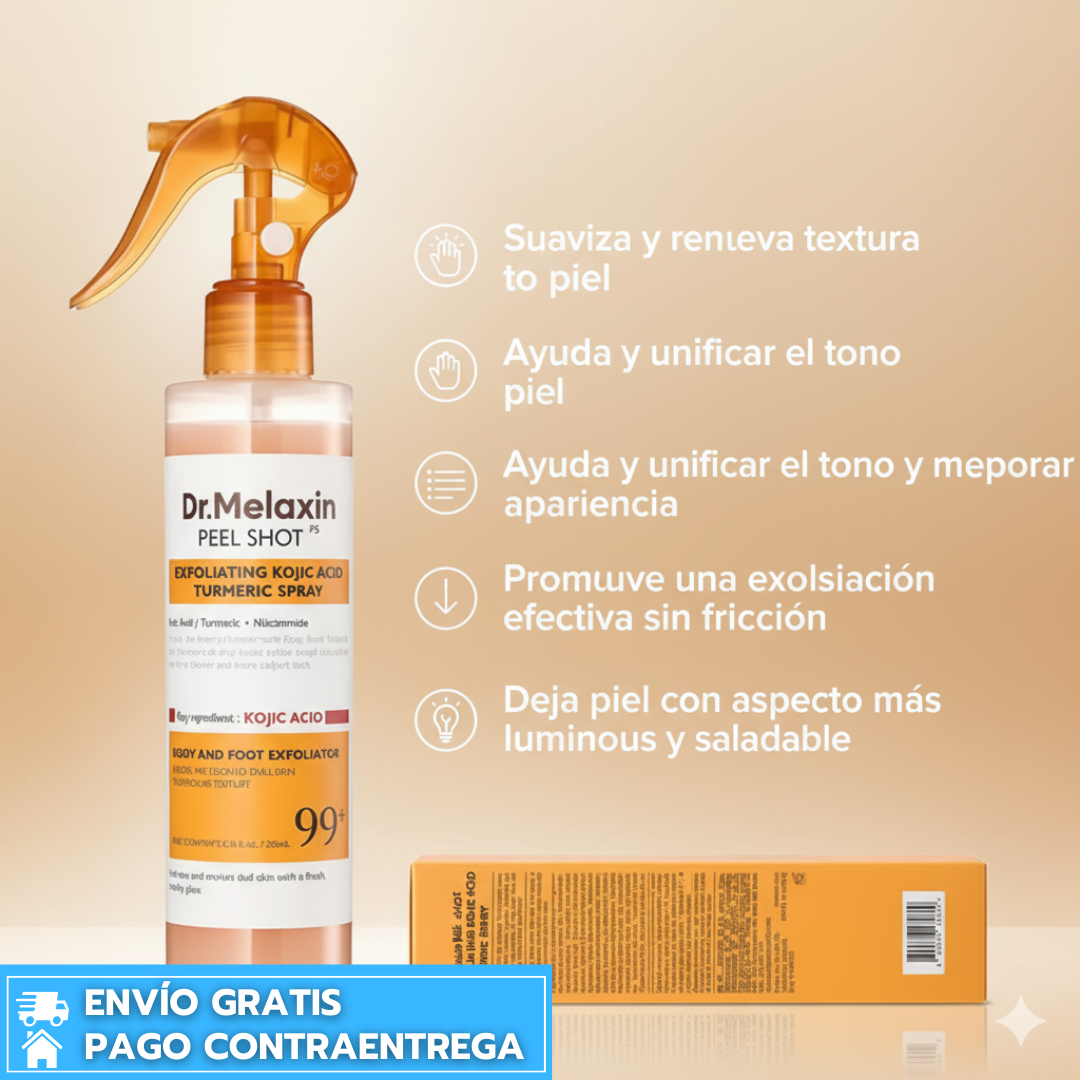 Dr Melaxin Exfoliante™: Spray que Aclara y Suaviza para una Piel Más Radiante