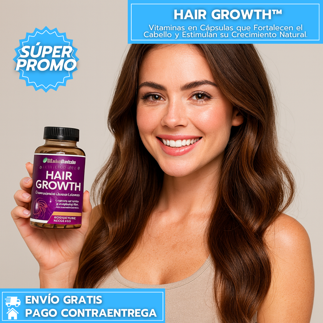 HairGrowth™: Cápsulas para fortalecer el crecimiento del cabello, la piel y las uñas.