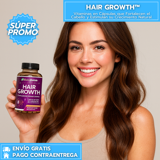 HairGrowth™: Cápsulas para fortalecer el crecimiento del cabello, la piel y las uñas.