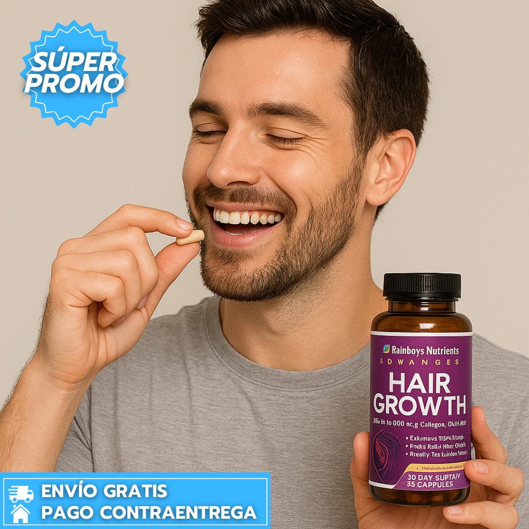 HairGrowth™: Cápsulas para fortalecer el crecimiento del cabello, la piel y las uñas.