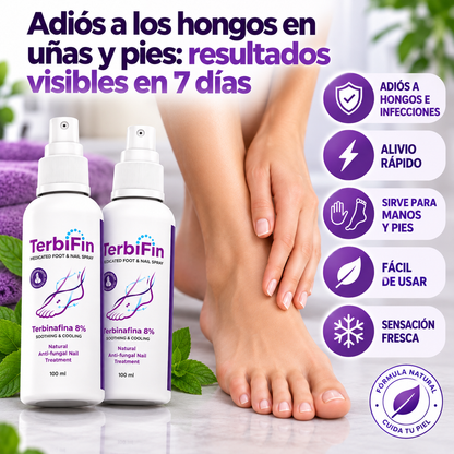 TerbiFin: Spray Natural para hongos en uñas y pies