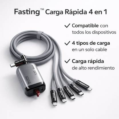 Fasting™ Cable de Carga Rápida 4 en 1