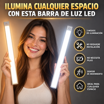 Barra de Luz Led Con Sensor Recargable