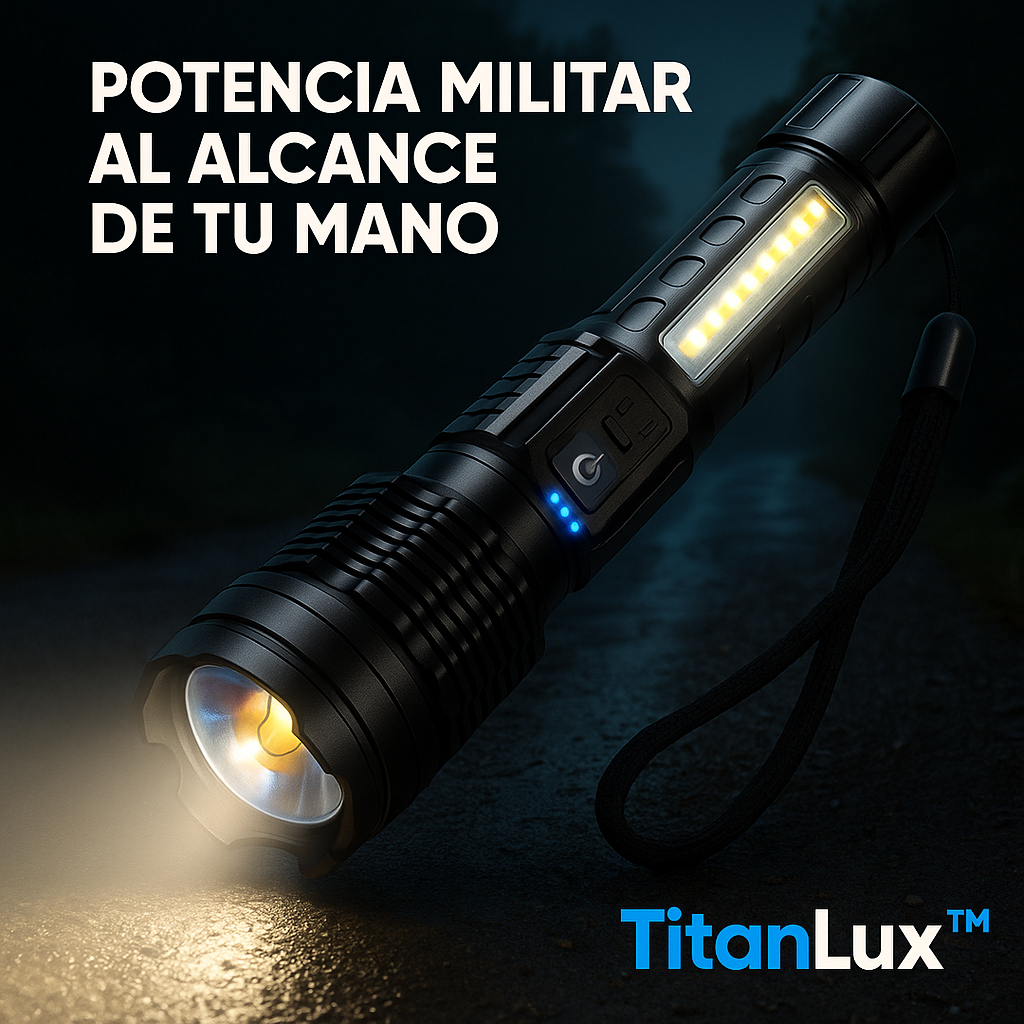 TacticPro™ - Linterna Titanio de Alta Potencia Compre 1 lleve 2 + Envío gratis