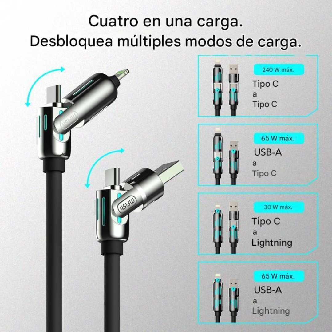 Fasting™ Cable de Carga Rápida 4 en 1