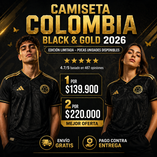 Camiseta Colombia Gold & Black™ - EDICION LIMITADA ORIGINAL 2026