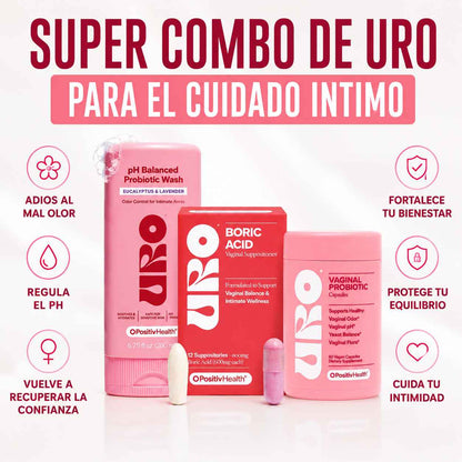 Kit Completo URO™ : Probióticos Vaginales + Óvulos + Jabón Íntimo