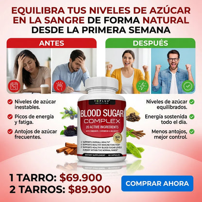Oferta especial 2x1: Blood Sugar Complex™ 60 Cápsulas