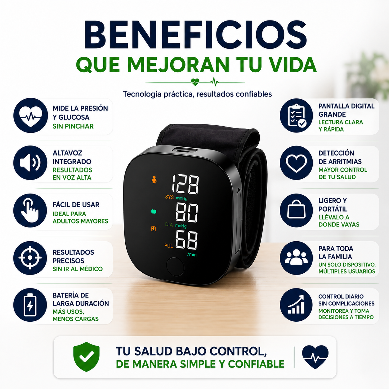 Digit Deck™: Tensiometro Digital de muñeca