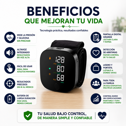 Digit Deck™: Tensiometro Digital de muñeca