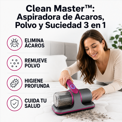 Clean Master™: Aspiradora de Acaros y Polvo Recargable