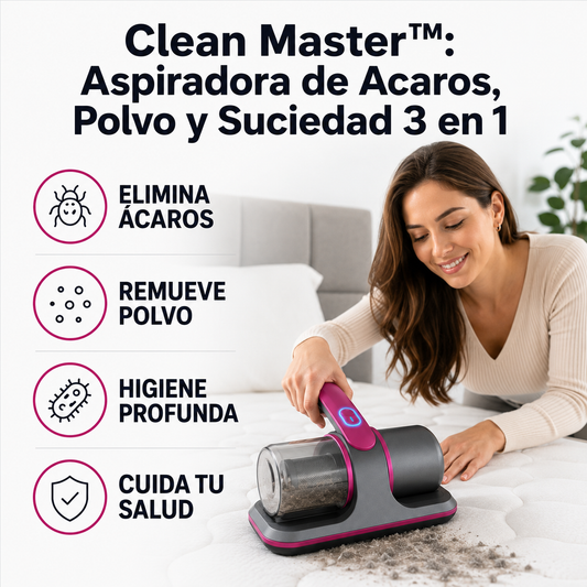 Clean Master™: Aspiradora de Acaros y Polvo Recargable