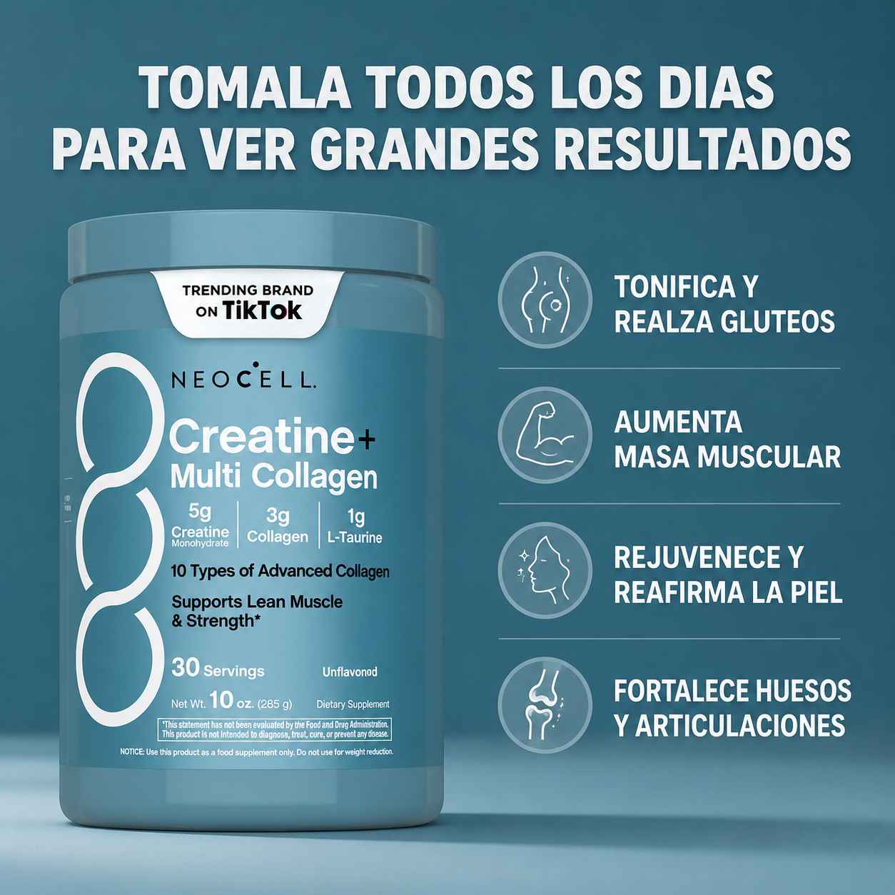Oferta especial: Creatina Monohidratada Neocell Con Multi Colágeno