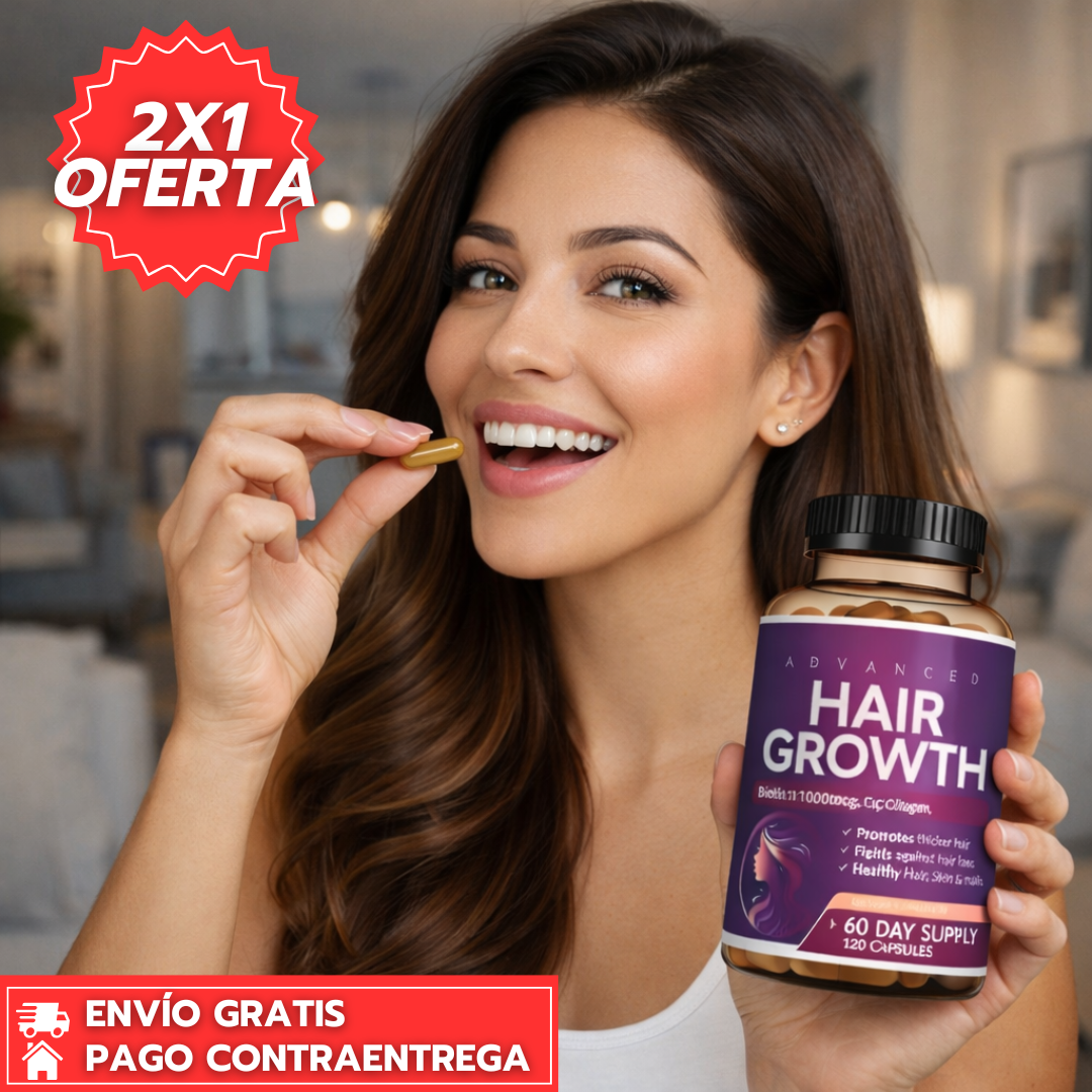 Oferta Especial 2x1: Hair Growth™ - Crece tu cabello 3x veces más rápido naturalmente