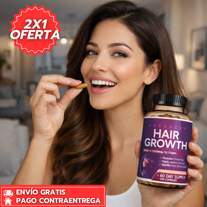 Oferta Especial 2x1: Hair Growth™ - Crece tu cabello 3x veces más rápido naturalmente