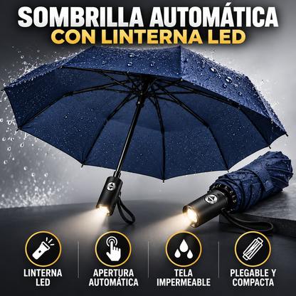 Sombrilla Automatica Linterna LED