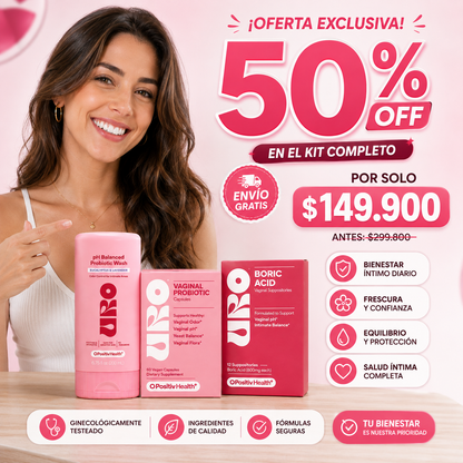 Kit Completo URO™ : Probióticos Vaginales + Óvulos + Jabón Íntimo