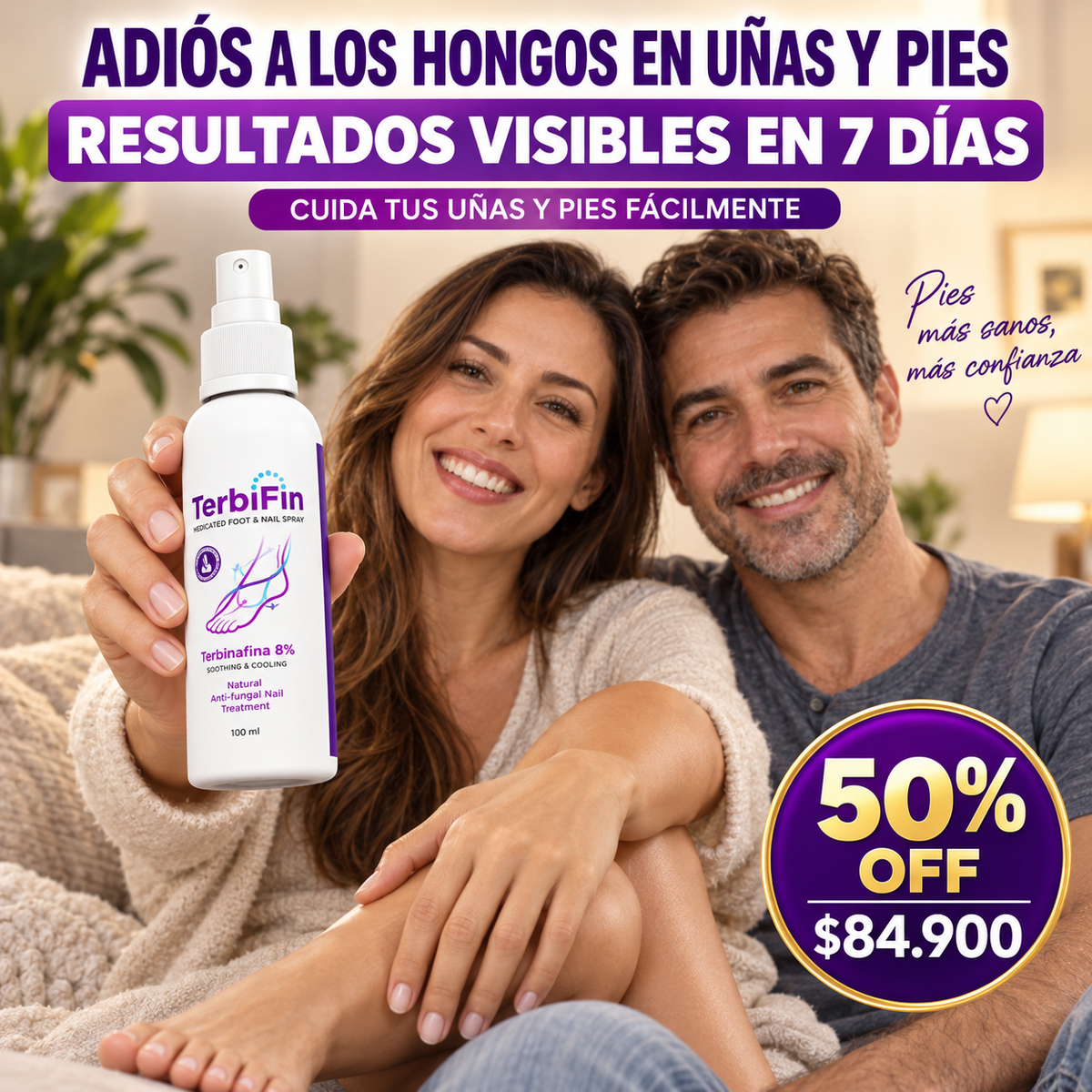TerbiFin: Spray Natural para hongos en uñas y pies