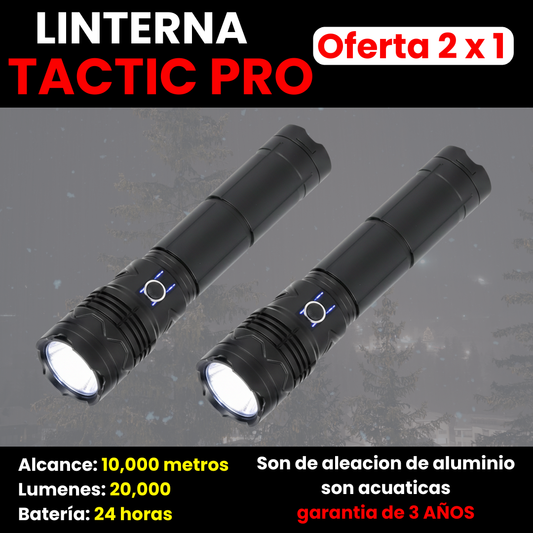 TacticPro™ - Linterna Titanio de Alta Potencia Compre 1 lleve 2 + Envío gratis