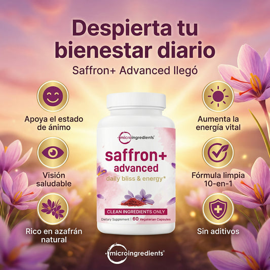 Saffron Advanced ™: Apoya el estado de ánimo, el enfoque mental y el bienestar emocional